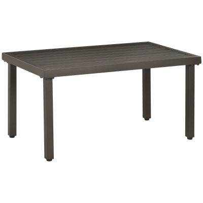 Outsunny Salontafel Houtlook Tuintafel Balkon Salontafel Staal