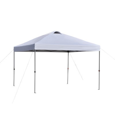 Outsunny Tuin-Paviljoen, Opvouwbare Paviljoen, Feesttent, Tuinpaviljoen Incl. Haringen Spanlijnen, Oxfordstof, 2,95 x 2,95 x 2,64 m, Wit
