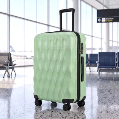 HOMCOM 65cm ABS Carry On Suitcase TSA Spinner Wheels Green