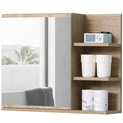 kleankin Specchiera bagno 60cm x 18cm x 50cm Color Legno