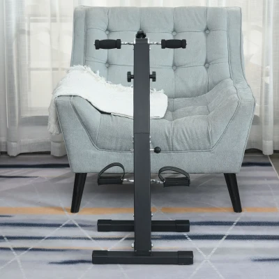 HOMCOM Hometrainer voor senioren bewegingstrainer pedaaltrainer armen en benen staal wit