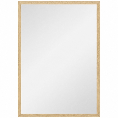 HOMCOM Wall-Mounted Mirror Natural Wood 60x40cm