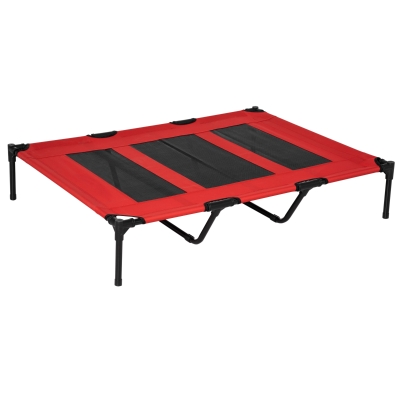 PawHut hondenligstoel outdoor hondenmand kattenmand dierenmand slaapplaats rood