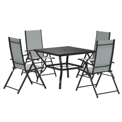 Garden Dining Set 94L x 94W x 71Hcm Grey