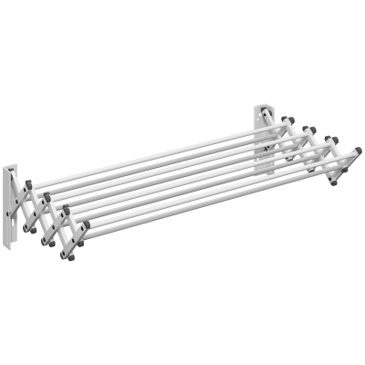 HOMCOM Handdoekrek, Aluminium, Verstelbaar, Voor Binnen- en Buitengebruik, Zilver