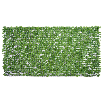 Outsunny Kunsthaag wanddecoratie privacy haag planten haag lichtgroen