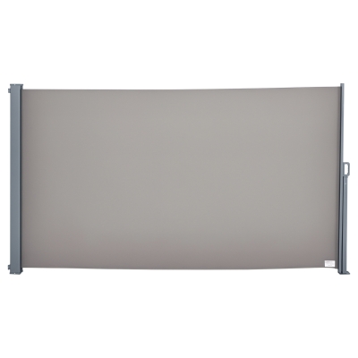 Outsunny Store Brise-Vue Rétractable Gris 3x1.6m