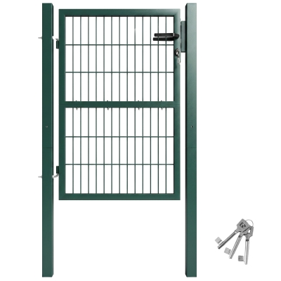 Outsunny Tuinhek van Staal met Handvat en Afsluitbaar Slot 97x170cm Groen