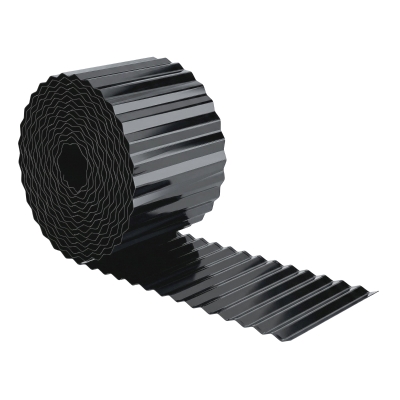 Outsunny Cerca de Jardim Metálica 650x20 cm em Aço Galvanizado Resistente para Horta Pátio Terraço Relvado Cinzento Escuro