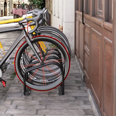 HOMCOM fietsenrek, standaard, fietsenrek, meerdere fietsen, tot 4 fietsen