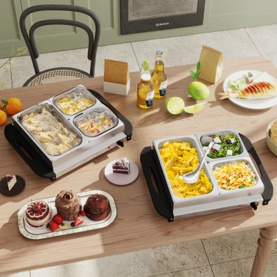 Electric Food Warmer 47.5W x 38D x 15.4Hcm Silver