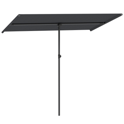 Outsunny  Parasol 180 Graden Draaibaar en Hoogteverstelbaar met Aluminium Mast 150x205cm Donkergrijs