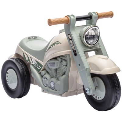 AIYAPLAY Rutschauto, Motorrad-Design, Musik und Seifenblasen, für 2-5 Jahre, Cremeweiß