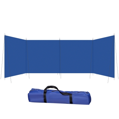 Outsunny Foldable Camping Windbreak Steel 620x150cm