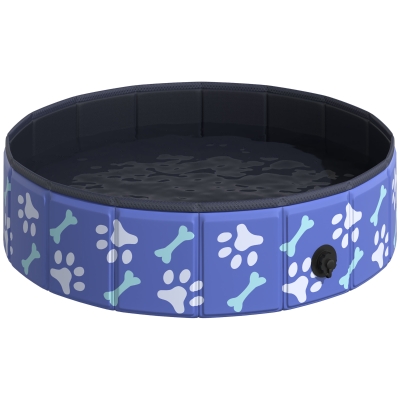 PawHut Hondenbad hondenzwembad hondenbad waterbak opvouwbaar Ø80 x 20 h cm