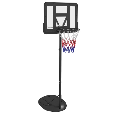 SPORTNOW Tabela de Basquetebol com Altura Ajustável 216-277 cm Aro de Basquetebol para Exterior com Rodas e Base Recarregável Preto