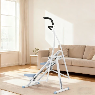 SPORTNOW Stair Stepper Pliable Gym Maison LCD Blanc 85x80x142cm