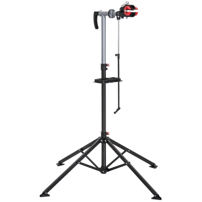 HOMCOM Cavalletto Manutenzione Bici Pieghevole e Regolabile Nero