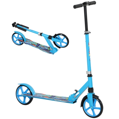 AIYAPLAY Foldable Kids Scooter Adjustable Handlebar Blue