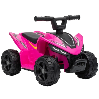 AIYAPLAY Kinder Quad Elektro 6V Kinderquad mit Lithium-Akku Vorwärtsfunktion Lenkerknopf-Steuerung 1,5-2 Jahre Hellrot