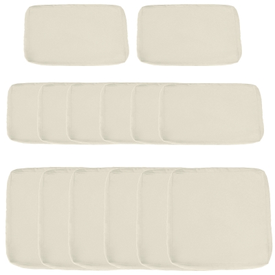 Outsunny Rattan Sofa Cushion Cover Replacement Outdoor Beige