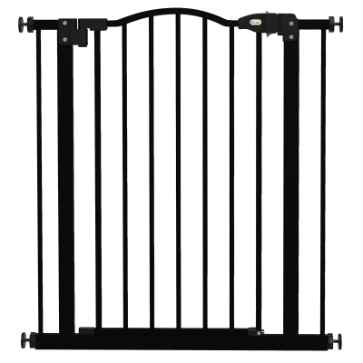 PawHut Adjustable Pet Gate Safety Barrier Black 74-80cm