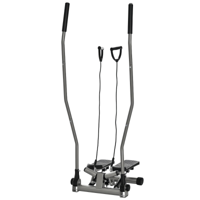 Stepper Fitness Guidon Extenseurs Écran Gris Noir