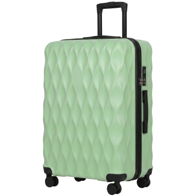 HOMCOM ABS Hard Shell Suitcase 77cm TSA Spinner Green