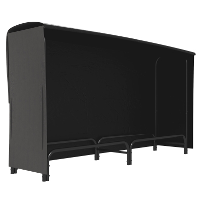 Outsunny Estante de Leña con Funda Oxford 600D de Metal Robusto Ajustable Carga 200 kg para Interior Exterior 180x36x99 cm Negro
