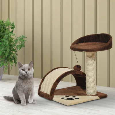 PawHut Cat Tree Scratching Post Activity Centre Brown