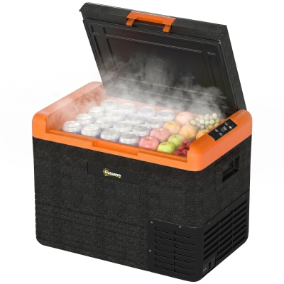 Outsunny Glacière Électrique 40L Portable Orange/Noir