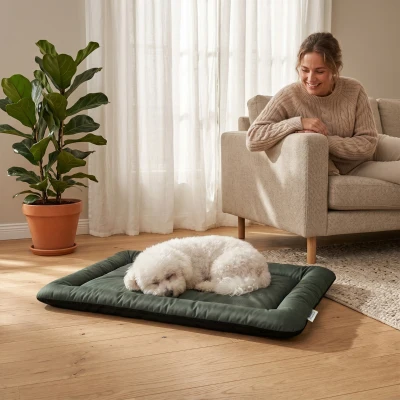 PawHut Waterproof Foldable Dog Bed 90x60cm Anti-Slip Grey