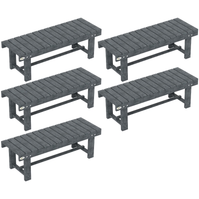 Outsunny Wooden Garden Bench 2-Seater Grey