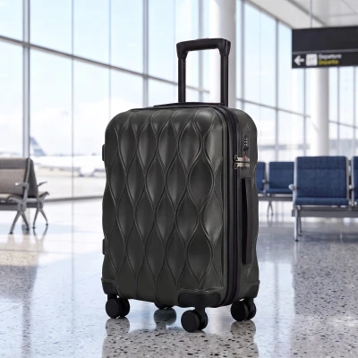 HOMCOM ABS Carry On Suitcase 41L TSA Lock Spinner 56cm Black