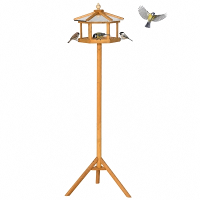 PawHut Wooden Bird Table Garden Feeding Station 153cm