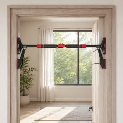 SPORTNOW Barre de Traction Réglable 79-98cm Noir 225kg