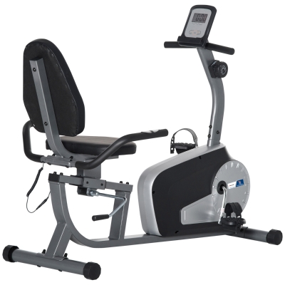 Aosom Vélo Couché Semi-Allongé LCD 8 Niveaux Résistance
