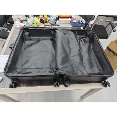 HOMCOM Maleta rígida grande 103 L, equipaje expandible ABS con 4 ruedas giratorias, esquinas protectoras, 77x50x30 cm, negro