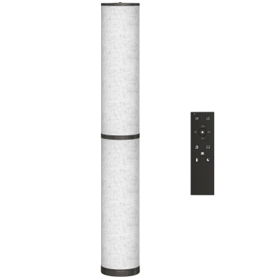 HOMCOM Lampada da Terra LED Dimmerabile con Telecomando Beige