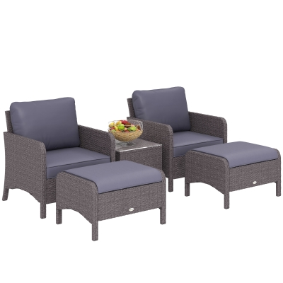Outsunny Set mobile da giardino 71cm x 67cm x 75cm Grigio