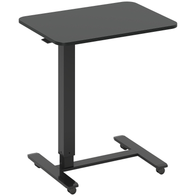 HOMCOM Sta-pult Hoogteverstelbaar incl. 4 Wielen C-vorm 65 cm x 48 cm x 70-110 cm Zwart