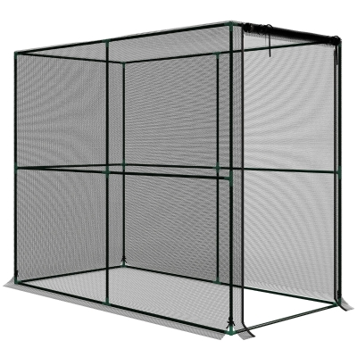 Outsunny Plant Protection Tent with Door Black