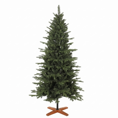 HOMCOM Sztuczna choinka, składany drewniany stojak, wtryskowa konstrukcja, 1438 końcówek, 180 cm, zielona