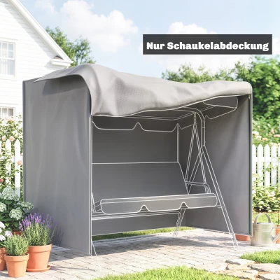 Outsunny Schutzhülle für Hollywoodschaukel, reißfest, wasserdicht, staubdicht, Polyester, 177 x 114 x 152 cm, Grau