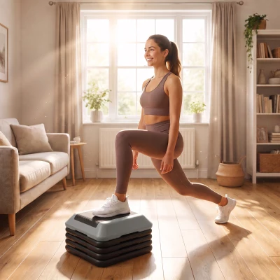 SPORTNOW Steppbrett höhenverstellbar Fitness Aerobic Stepper mit 5 Stufen 10-30 cm, Anti-Rutsch-Matte, Rutschfest kompaktes Step Bench bis 150 kg für Zuhause Fitnessstudio Büro Grau