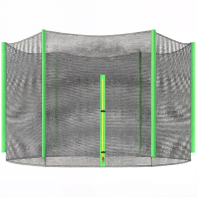 SPORTNOW Rede de Segurança para Trampolim Ø305 cm para Exterior e Porta com Fecho de Correr para 6 Postes Verde