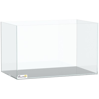 PawHut Aquarium Verre Trempé 43L 50x30x30cm Transparent