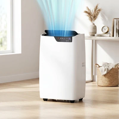 HOMCOM Tragbare Klimaanlage 12000 BTU, Klimagerät mit Kühl-, Entfeuchtungs-, Ventilator- , Schlafmodus, WiFi Sprachsteuerung