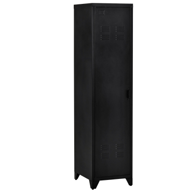 HOMCOM Armoire Métal Industriel 43x50x180cm Étagères/Tringle