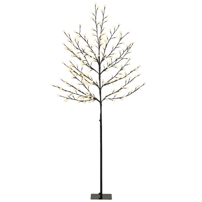HOMCOM Arbre Lumineux Cerisier 180cm 200 LED Intérieur Extérieur